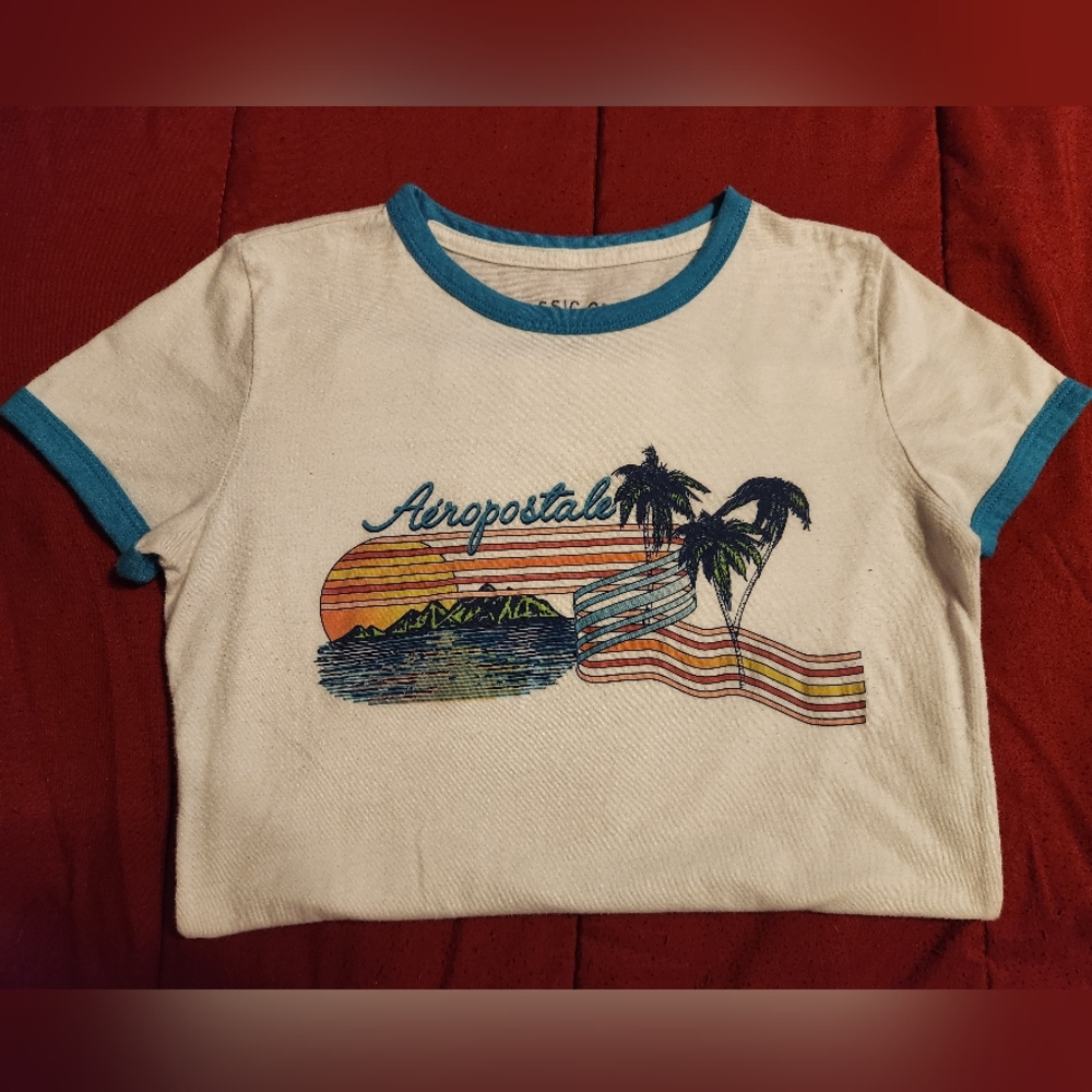Vintage looking Aéropostale ringer tee